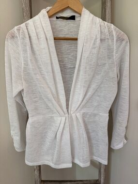 The Limited White Open-Front Lightweight Cardigan